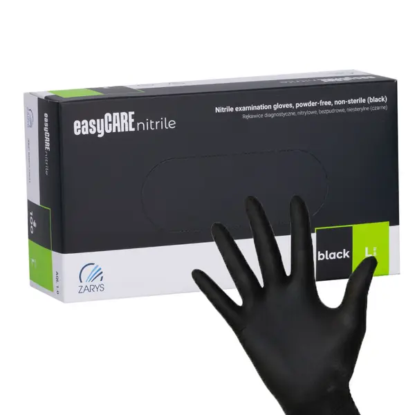 Manusi Nitril Nepudrate EasyCare 100 Buc Marime L Negru - Everin