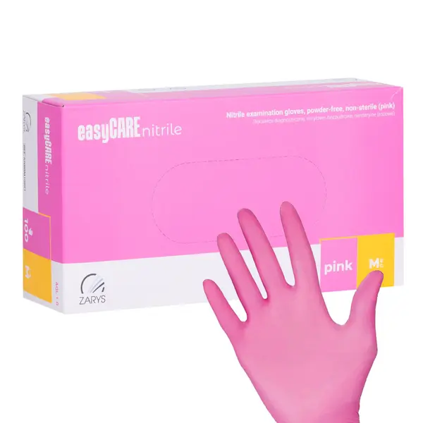 Manusi Nitril Nepudrate EasyCare 100 Buc Marime L Roz - Everin