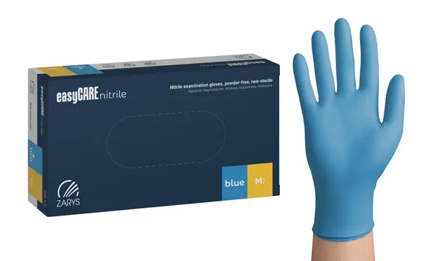 Manusi Nitril Nepudrate EasyCare 100 Buc Marime M Albastru - Everin