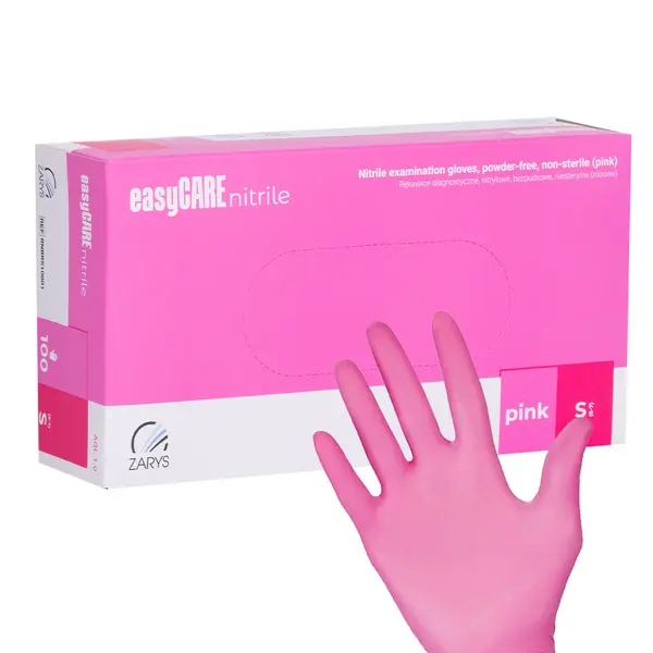 Manusi Nitril Nepudrate EasyCare 100 Buc Marime S Roz - Everin