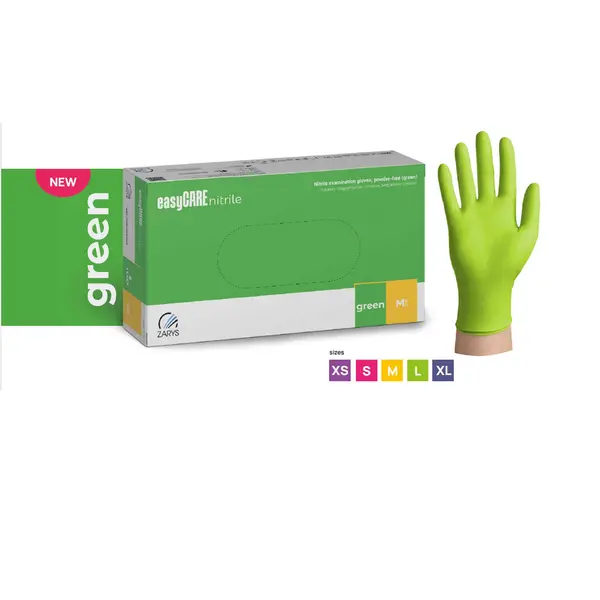 Manusi Nitril Nepudrate EasyCare 100 Buc Marime S Verde - Everin
