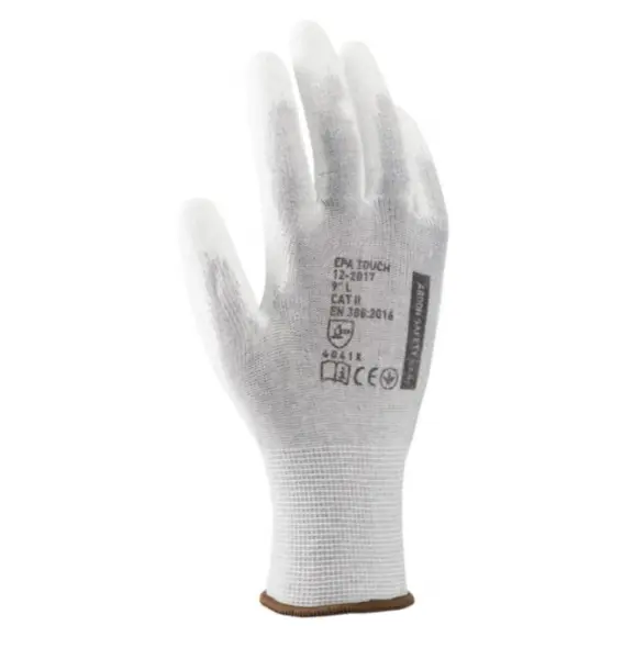 Manusi protectie statica cu poliuretan in palma, culoarea gri, Ardon EPA TOUCH ESD 8, GRI