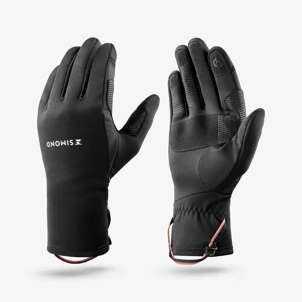 Mănuși Tactile Extensibile Trekking la munte MT500 Negru Adulți