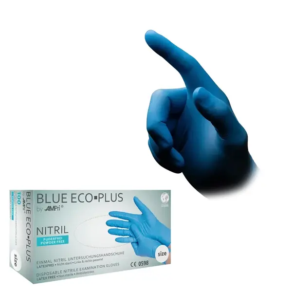 Manusi unica folosinta Ampri Blue Eco Plus,, albastre, marimea M