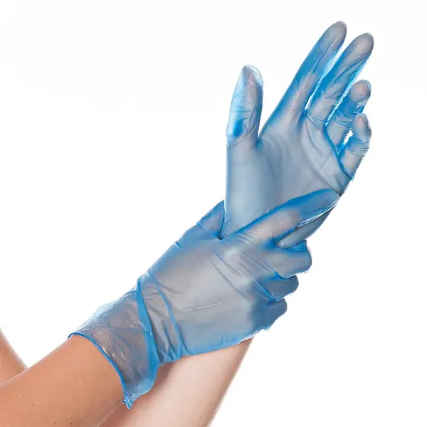 Manusi unica folosinta CLASSIC BLUE - Vinyl albastru usor pudrate - calitate extra light - marime XL - 100 buc