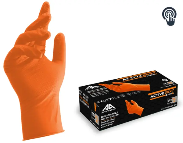 Manusi unica folosinta durabilitate sporita nitril nepudrate 50/buc Active Gear Marime XL Manusi unica folosinta durabilitate sporita nitril nepudrate 50/buc Active Gear Marime XL