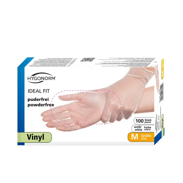 Manusi unica folosinta IDEAL FIT - Vinyl clear - calitate extra light - marime M - 100 buc