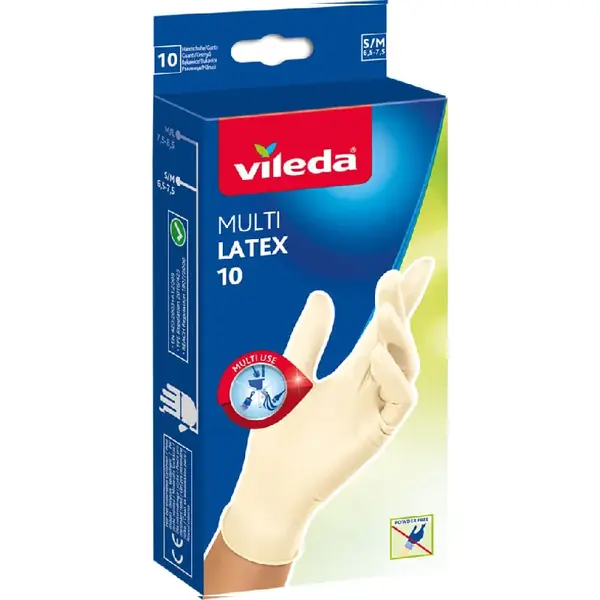 Manusi unica folosinta M-L latex 10 buc Vileda Multi Manusi unica folosinta M-L latex 10 buc Vileda Multi