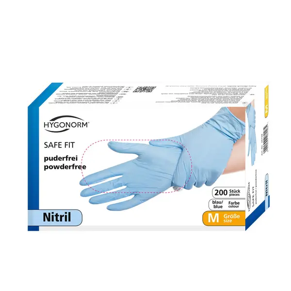 Manusi unica folosinta SAFE FIT - nitril fara pudra - 24 cm - marime L alb - 200 buc