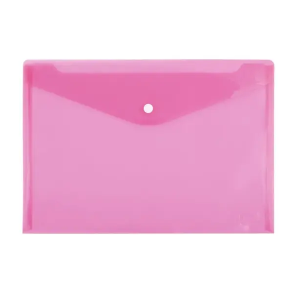 Mapa A4 plastic transparent cu capsa 5530 roz D.Rect Mapa A4 plastic transparent cu capsa 5530 roz D.Rect