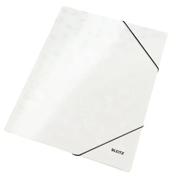 Mapa carton A4 cu elastic Leitz WOW alb metalizat