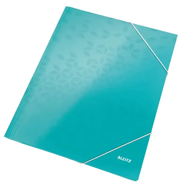 Mapa carton A4 cu elastic Leitz WOW turcoaz metalizat
