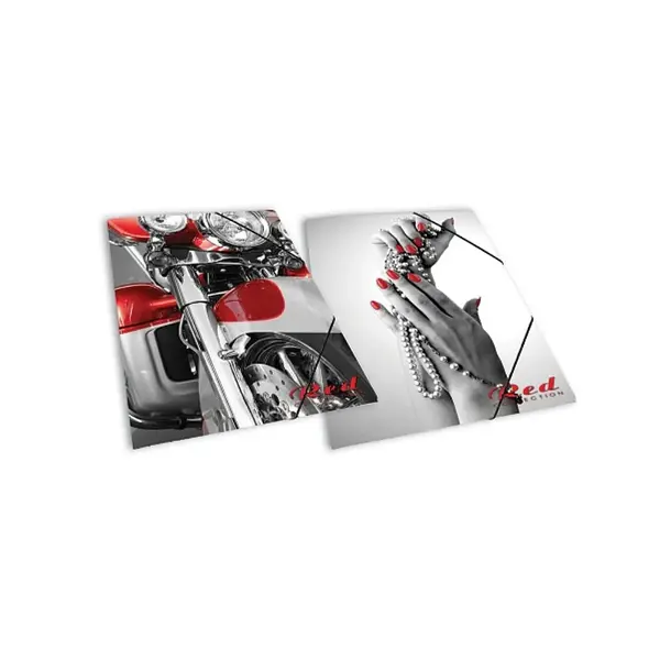 Mapa carton A4 cu elastic si model Skag Red Collection Mapa carton A4 cu elastic si model Skag Red Collection