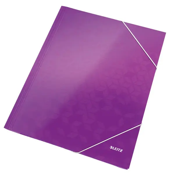 Mapa carton cu elastic A4 mov metalizat Leitz WOW Mapa carton cu elastic A4 mov metalizat Leitz WOW