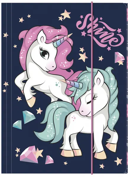 Mapă cu elastic Derform Unicorn 14 - A4