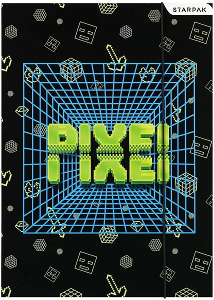 Mapă cu elastic Starpak Pixel - A4, sortiment