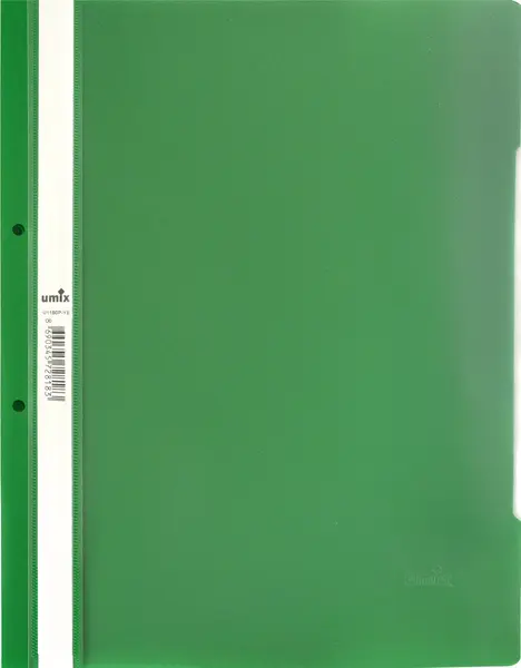 Mapă cu mecanism și perforație Umix - Eco, A4, verde