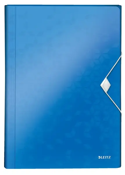 Mapa de prezentare A4 cu elastic plastic Leitz WOW albastru metalizat