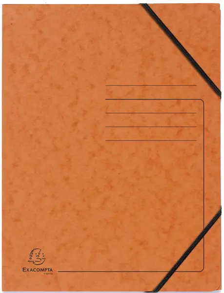Mapa din carton Exacompta - cu elastic, portocalie