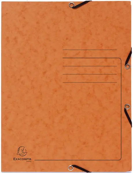 Mapa din carton Exacompta - cu elastic, portocalie