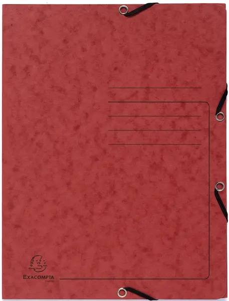 Mapa din carton Exacompta - cu elastic, rosie