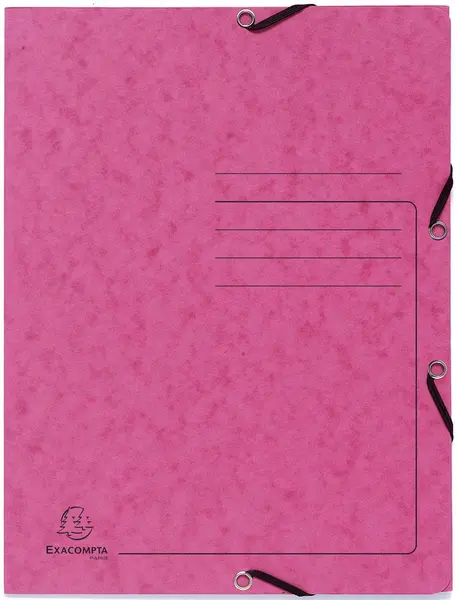 Mapa din carton Exacompta - cu elastic, roz