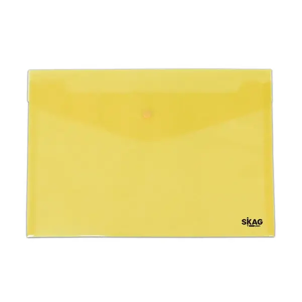 Mapa plastic A4 cu capsa Skag galben
