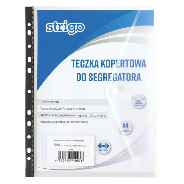 Mapa plic cu capsa PP tip A4 Strigo pentru biblioraft
