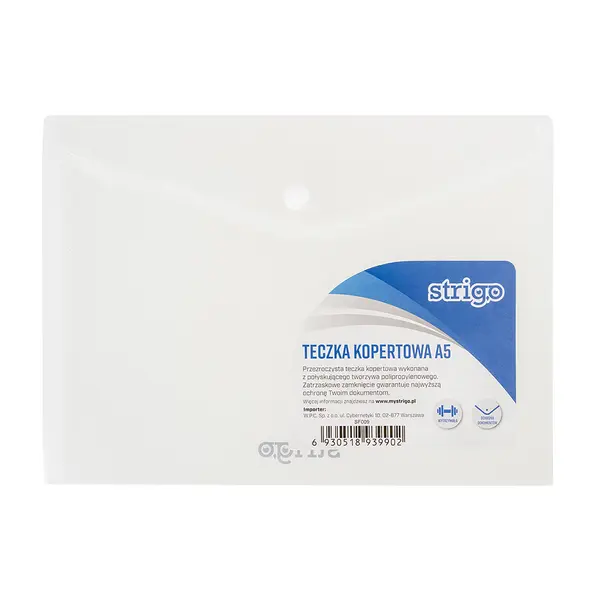 Mapa Plic Strigo cu Capsa, PP A5 Orizontal Transparent