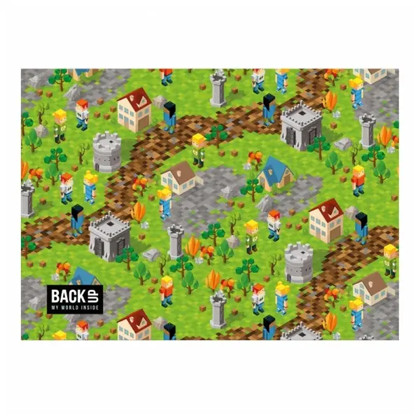 Mapa protectie pentru masa birou cu 2 fete,plastic,model Pixel format A3