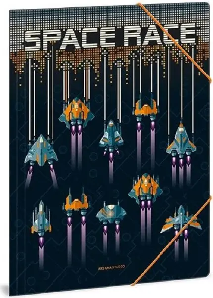 Mapă rigidă Ars Una Space Race – cu elastic, A4