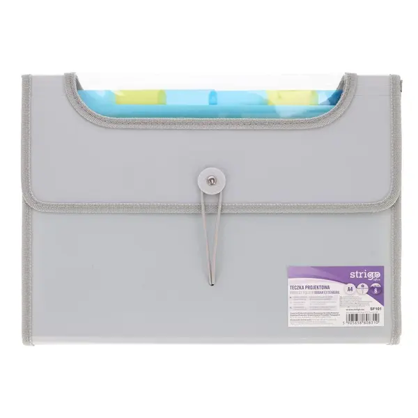 Mapa Strigo Plastic Extensibil A4, 6 Compartimente, gri