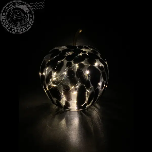 Mar decorativ negru cu led 16x17 cm