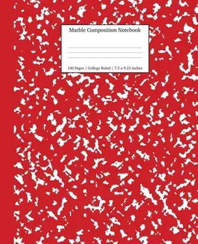 Marble Composition Notebook College Ruled: Red Marble Notebooks, School Supplies, Notebooks for School, Paperback/***