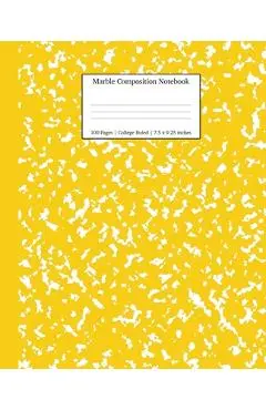 Marble Composition Notebook College Ruled: Yellow Marble Notebooks, School Supplies, Notebooks for School - Young Dreamers Press