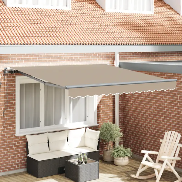 Marchiza automata retractabila Gossi bej 300x250 cm, material pentru inlocuirea marchizei Gossi pentru cadru de 3x2.5 m bej