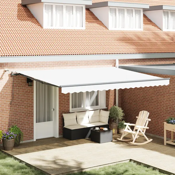 Marchiza automata retractabila Gossi cu led alb 450x300 cm, material de inlocuire pentru marchiza Gossi pentru cadru de 4.5x3 m alb