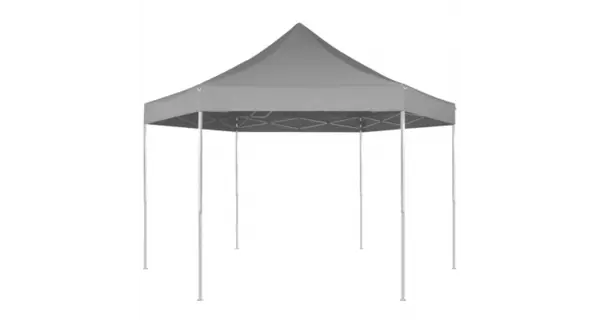Marchiza pliabila hexagonala, 3,6 x 3,1 m, Gri