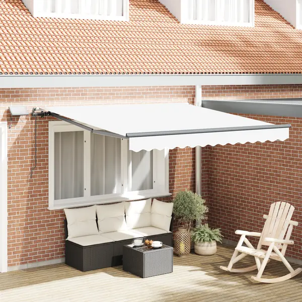 Marchiza retractabila manuala Gossi cu led alb 300x250 cm, material de inlocuire pentru marchiza Gossi 3x2.5 m cadru alb