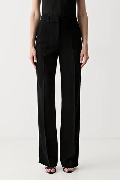 Marciano by Guess pantaloni regular pentru femei cu amestec de lână ABBY