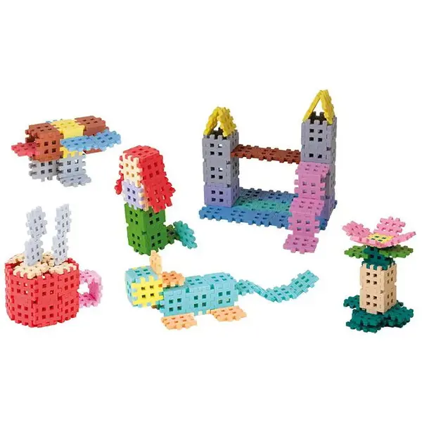 Marioinex Blocuri de constructie Marioinex Waffle mini pastel, 500 pieces, varsta peste 2 ani
