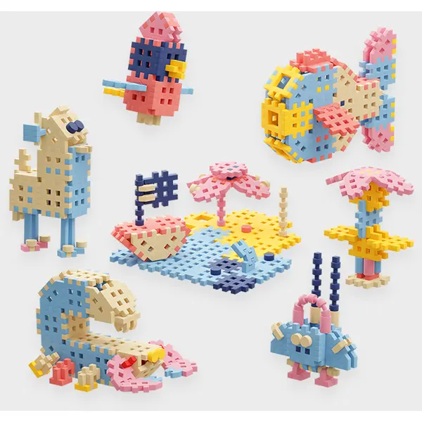 Marioinex Set de construit cu blocuri, Marioinex Mini Waffle, Constructor Calatori, 200 piese