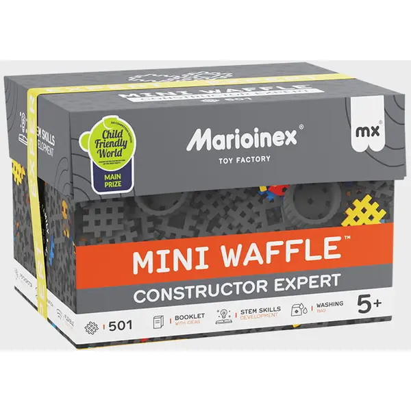 Marioinex Set de construit cu blocuri, Marioinex Mini Waffle, Expert constructor, 501 piese