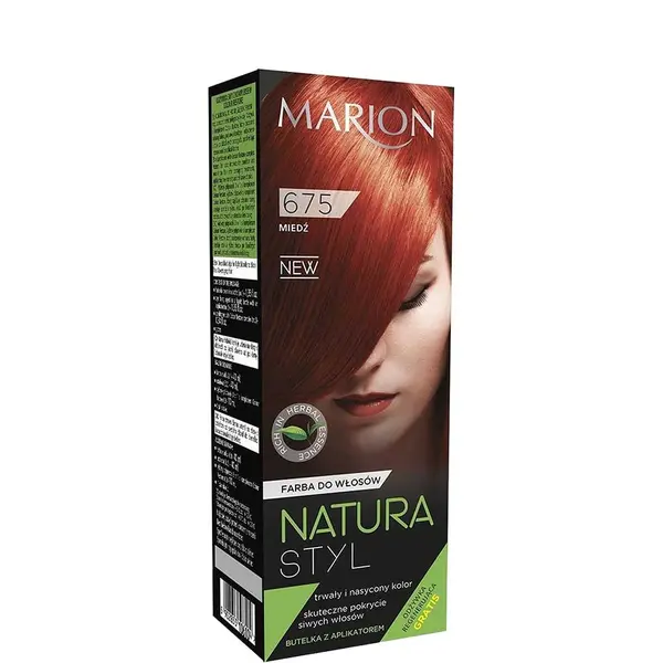 Marion Natura Styl Permanent Color Hair Dye 80ml - 675 - Light Copper