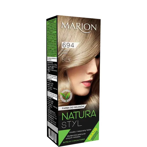 Marion Natura Styl Permanent Color Hair Dye 80ml - 694 - Grey Blonde
