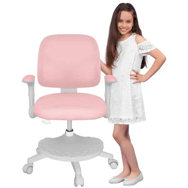 Mark Adler Scaun de birou pentru copii, Mark Adler Junior 5.0, Rotativ, Spuma, Ergonomic, Roz