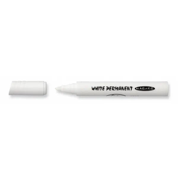 Marker alb permanent pe baza de apa vf. rotund, 3mm, Koh-I-Noor