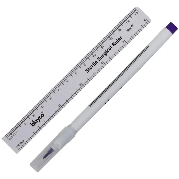 Marker Chirurgical pentru Piele, Steril, cu Rigla