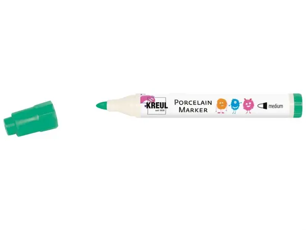 Marker copii Kreul Medium pentru portelan, varf mediu 2-4 mm, 12 culori