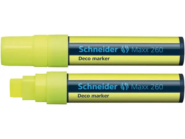Marker cu creta lichida,varf tesit,model Schneider Maxx 260,8 culori